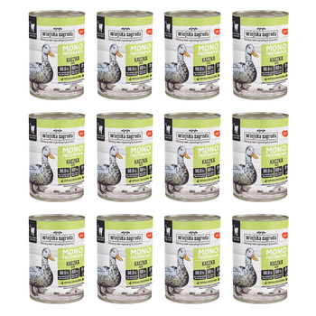 Zestaw Karma mokra dla kota Wiejska Zagroda Kaczka monoproteinowa 400 g x 12 szt.