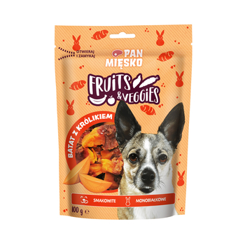 Pan Mięsko Przysmak dla psa Fruits & Veggies Batat z królikiem (dorosły) 100g