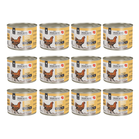 Zestaw Karma mokra dla kota Wiejska Zagroda Kurczak monoproteinowa 200 g x 12 szt.