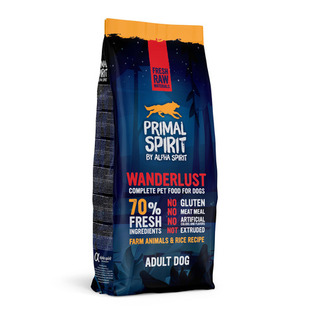 Karma sucha dla psa Primal Spirit 70% Wanderlust 12 kg