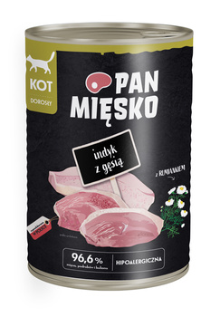 Karma mokra dla kota Pan Mięsko Indyk z gęsią 400 g