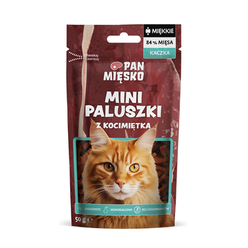 Przysmak dla kota Pan Mięsko Mini paluszki kaczka z kocimiętką 50g (dorosły)