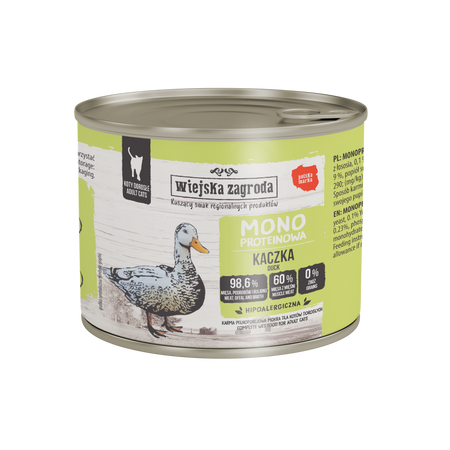 Wiejska Zagroda mokra karma dla kota Kaczka 200g