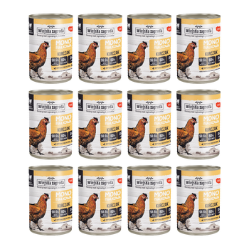 Zestaw Wiejska Zagroda mokra karma monobiałkowa dla kota Kurczak 400g x 12szt.