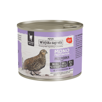 Wiejska Zagroda mokra karma dla kota Przepiórka 200g