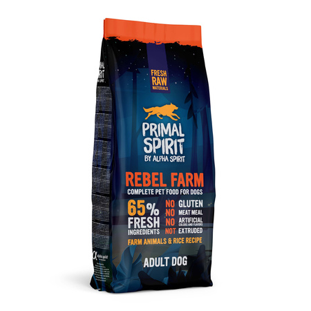 Karma sucha dla psa Primal Spirit 65% Rebel Farm 12 kg