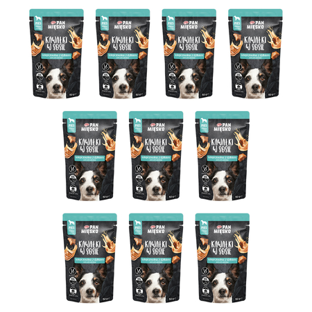 Zestaw Karma mokra dla psa Pan Mięsko Kawałki w sosie Wieprzowina z dzikiem (dorosły) 150 g x 10 szt.