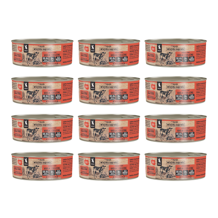 Zestaw Karma mokra dla kota Wiejska Zagroda Królik z Cielęciną 85 g (kociak) x 12 szt.