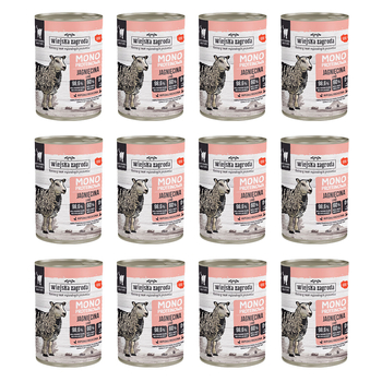 Zestaw Karma mokra dla kota Wiejska Zagroda Jagnięcina monoproteinowa 400 g x 12 szt.