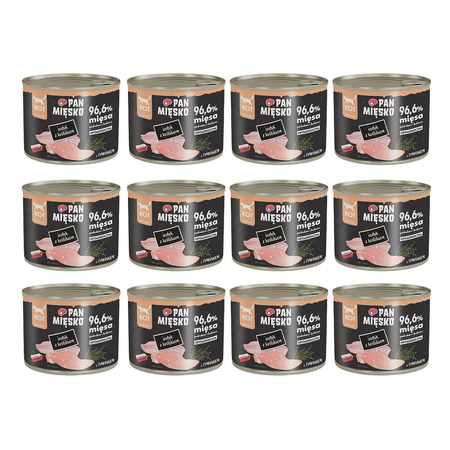 Zestaw Karma mokra dla kota Pan Mięsko Indyk z królikiem 200 g x 12 szt.