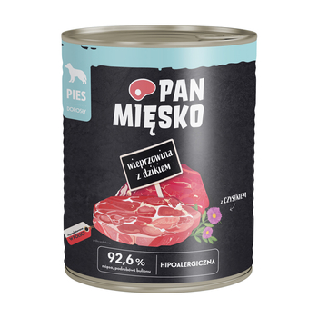 Pan Mięsko Karma mokra dla psa Wieprzowina z dzikiem (dorosły) 800g
