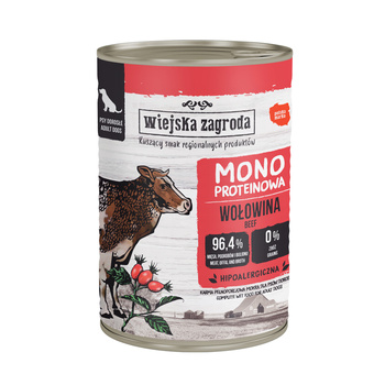 Karma mokra dla psa Wiejska Zagroda Wołowina monoproteinowa 400 g