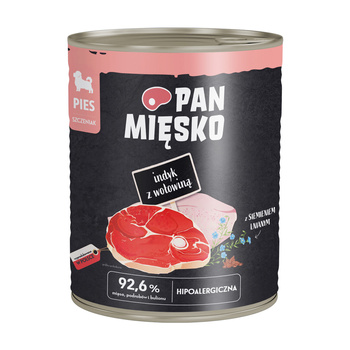 Pan Mięsko karma mokra dla psa Indyk z wołowiną dla szczeniąt 800g