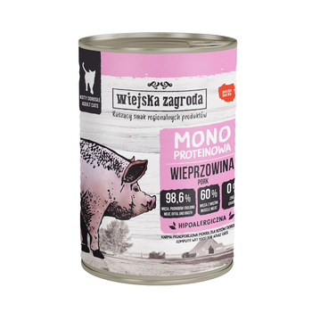 Wiejska Zagroda mokra karma dla kota Wieprzowina 400g