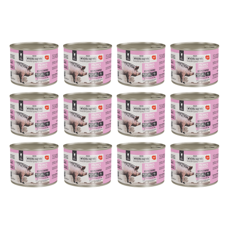 Zestaw Wiejska Zagroda mokra karma monobiałkowa dla kota Wieprzowina 200g x 12 szt.