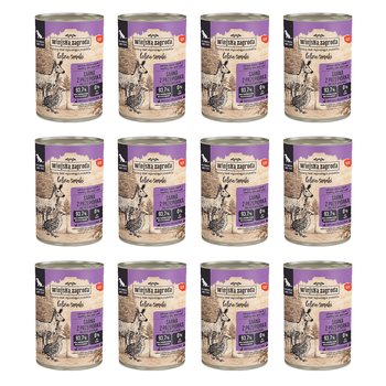 Zestaw Karma mokra dla psa Wiejska Zagroda Sarna z przepiórką Leśne Smaki 400 g x 12 szt.
