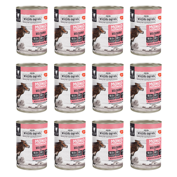 Zestaw Karma mokra dla kota Wiejska Zagroda Wołowina monoproteinowa 400 g x 12 szt.