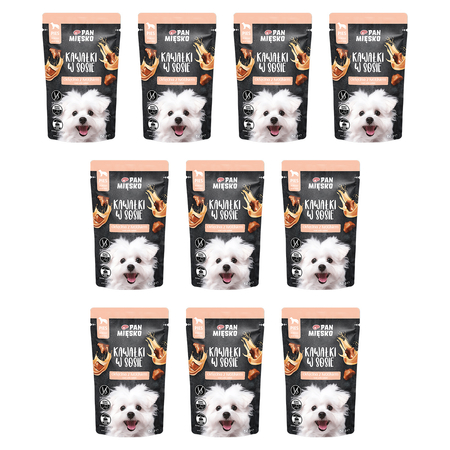Zestaw Karma mokra dla psa Pan Mięsko Kawałki w sosie Cielęcina z królikiem (dorosły) 150 g x 10 szt.