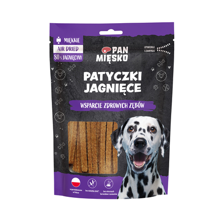 Przysmak dla psa Pan Mięsko Patyczki jagnięce (dorosły) 80g 