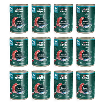 Zestaw Karma mokra dla psa Pan Mięsko z Ziołami Pasztet z tuńczykiem 400 g x 12 szt.