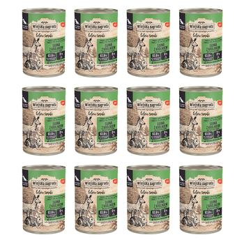 Zestaw Karma mokra dla psa Wiejska Zagroda Leśne Smaki Sarna z królikiem 400 g x 12 szt.