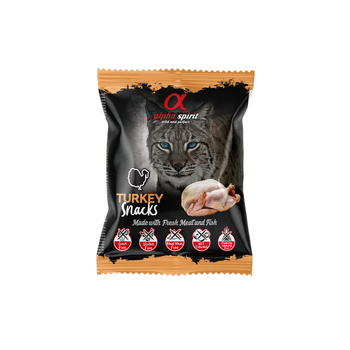 Przysmak dla kota Alpha Spirit Turkey Snacks 50 g