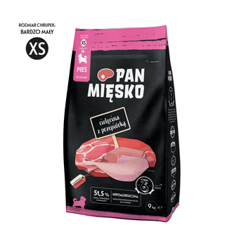 Karma sucha dla psa Pan Mięsko Cielęcina z przepiórką XS 9 kg (szczeniak)