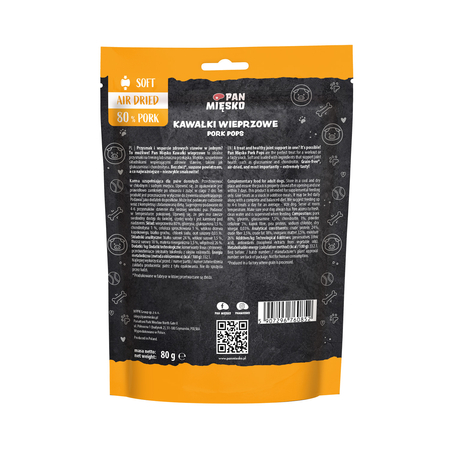 Przysmak dla psa Pan Mięsko Kawałki wieprzowe (dorosły) 80g