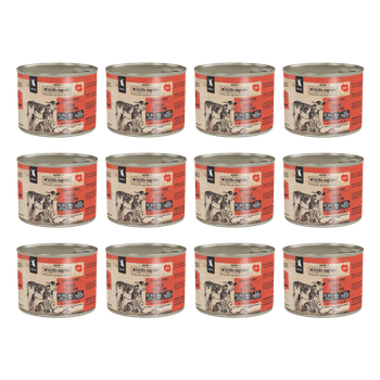 Zestaw Karma mokra dla kota Wiejska Zagroda Królik z cielęciną (kociak) 200g x 12 szt.