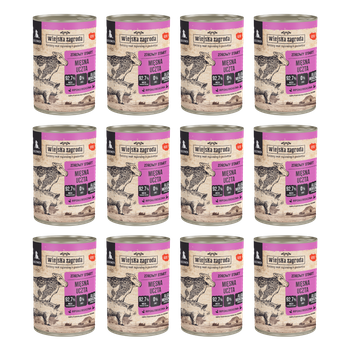 Zestaw Karma mokra dla psa Wiejska Zagroda Mięsna uczta 400 g (szczeniak) x 12 szt.