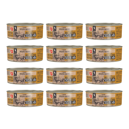 Zestaw Karma mokra dla kota Wiejska Zagroda Indyk z Kurczakiem 85 g (kociak) x 12 szt.